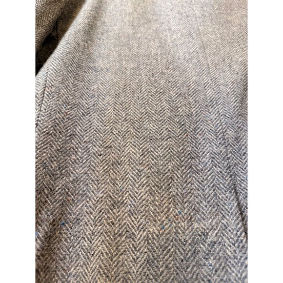 Haggar Imperial Mens Herringbone Gray Wool Blazer Sport Coat Jacket Made In USA - Picture 9 of 14